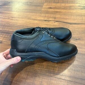 FOOTJOY Greenjoys 45462 Mens Black Leather Golf Shoes 8 W NEW without Box